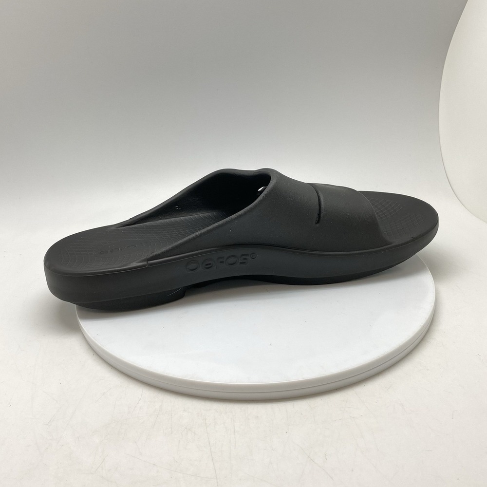 Oofos OOahh Sport Sandals Mens 14 Womens 16 Black Open Slip On Recovery Rubber - Picture 6 of 9